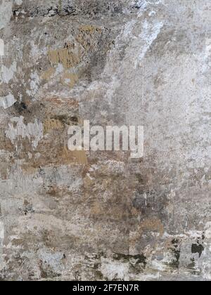concrete wall with scratches and scuffs. Stock Photo