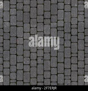 Rounded rectangular paving tile seamless texture Stock Photo