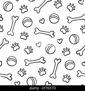 Seamless pattern with heads of different breeds dogs. Corgi, Beagle, Chihuahua, Terrier, Pomeranian Stock Vector
