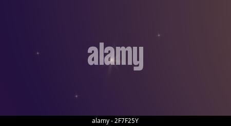 Purple, violet, amethyst, Gradient colorful bright background with stars flare glare lights. Vector illustration horizontal format Stock Vector