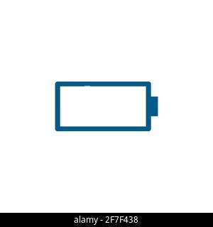 Battery Blue Icon On White Background. Blue Flat Style Vector Illustration. Stock Vector