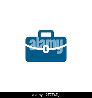 Briefcase Blue Icon On White Background. Blue Flat Style Vector Illustration. Stock Vector