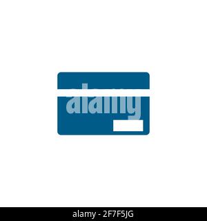 Credit Card Blue Icon On White Background. Blue Flat Style Vector Illustration. Stock Vector