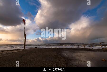 Storm Clouds over the sea Stock Photo