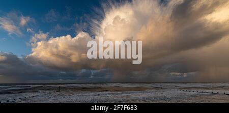 Storm Clouds over the sea Stock Photo