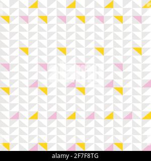 Seamless geometric pattern with small triangles and blocks. Stock Vector