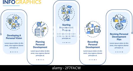 Personal development progress vector infographic template Stock Vector