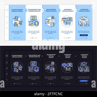 Online gathering kinds onboarding vector template Stock Vector