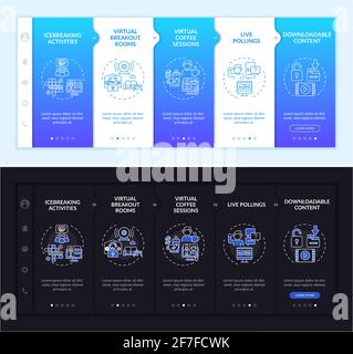 Online gathering success onboarding vector template Stock Vector