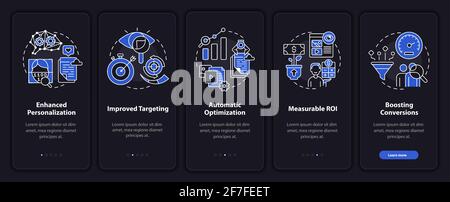 User behaviour analytics onboarding vector template Stock Vector