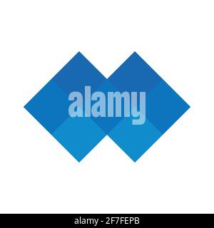 Abstract pixelized mosaic logo design Stock Vector