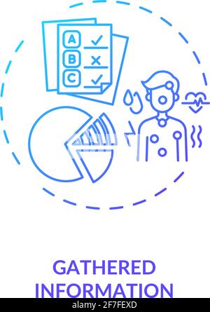 Gathered information concept icon Stock Vector