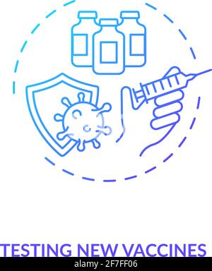 Testing new vaccines concept icon Stock Vector