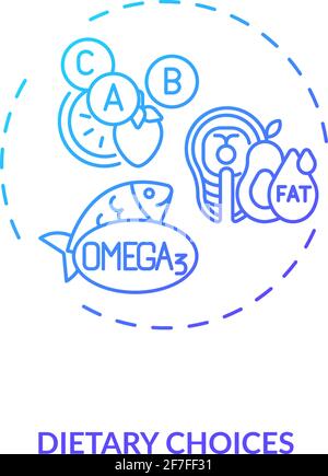 Dietary choices concept icon Stock Vector