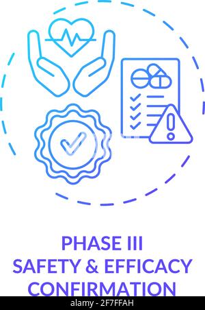 Safety and efficacy confirmation concept icon Stock Vector