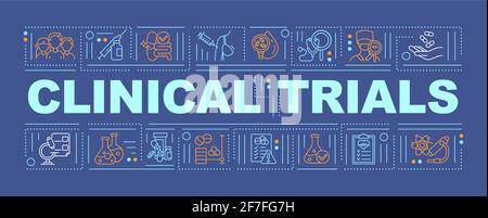 Clinical trials word concepts banner Stock Vector