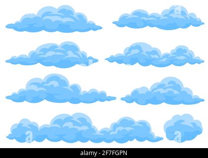 Set of vector clouds Stock Vector