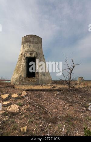 Entry to the ruined building Stock Photo