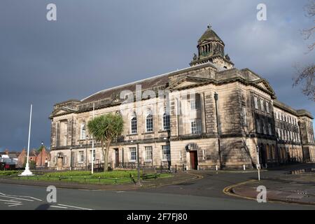 Wallasey Town Hall, Wirral Merseyside. River Mersey waterfront, Liverpool, Merseyside, England, United Kingdom, Europe Stock Photo