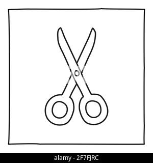 Scissors doodle icon #AD , #ad, #ad, #icon, #doodle, #Scissors