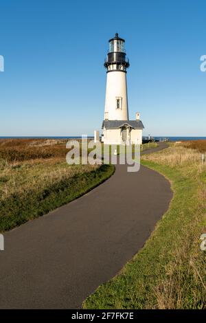 Yaquina Head Lighthouse, Newport, Lincoln county, Oregon, United States of America, North America Stock Photo