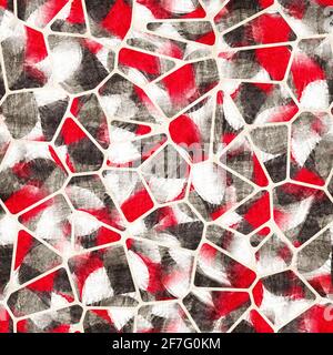 Seamless geo tile shape collage surface pattern Stock Photo