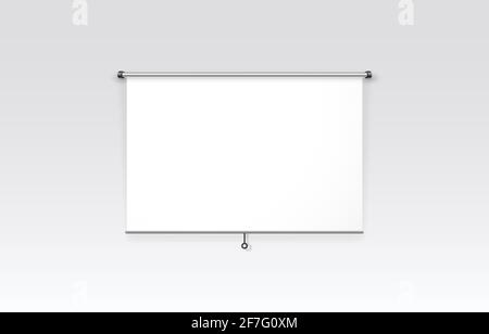 Scene presentations board, table white display. Vector illustration Stock Vector