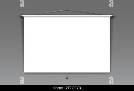 Scene presentations board, table white display. Vector illustration Stock Vector