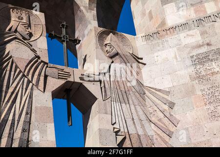 Armenia, Echmiadzin complex, Open-air altar Stock Photo