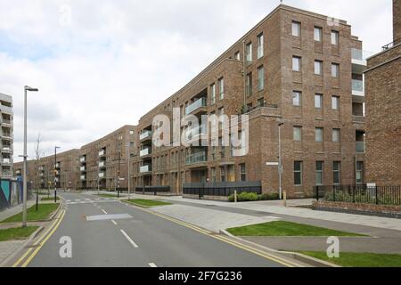 New apartment blocks in Fielders Quarter, part of the huge new Barking Riverside Development on the eastern outskirts of London, UK Stock Photo