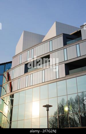 Architecture glas and nature in Leipzig, Germany Stock Photo