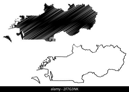 Weber County, State of Utah (U.S. county, United States of America, USA, U.S., US) map vector illustration, scribble sketch Weber map Stock Vector