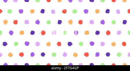 Polka dot seamless pattern with hand painted circles Stock Vector