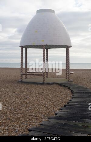 Dome on a shingle beach Stock Photo