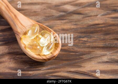 Evening primrose oil capsules Stock Photo