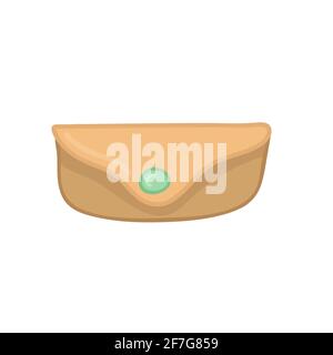 Beige case for sunglasses hand drawn vector Stock Vector