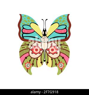 Butterfly abstract pattern on wing Insect vector  Stock Vector