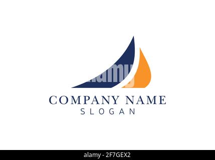 sail boat logo design vector template, Stock Vector