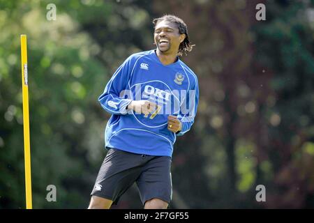PORTSMOUTH FC PRESS DAY FOR THE FA CUP FINAL. KANU. 13/52008. PICTURE DAVID ASHDOWN Stock Photo