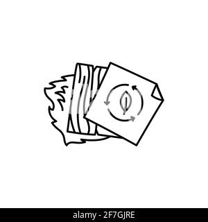 Eco materials color line icon. Pictogram for web page, mobile app, promo. UI UX GUI design element. Editable stroke. Stock Vector