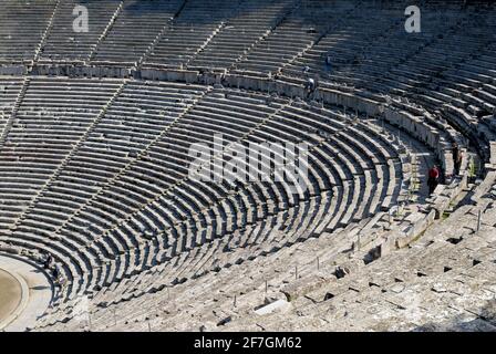 the ancient Theatre of Epidaurus, c.4th-3rd century BC, Greece, Europe Stock Photo