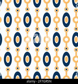 Pattern with circles and ovals. Geometric pattern. Stock Vector
