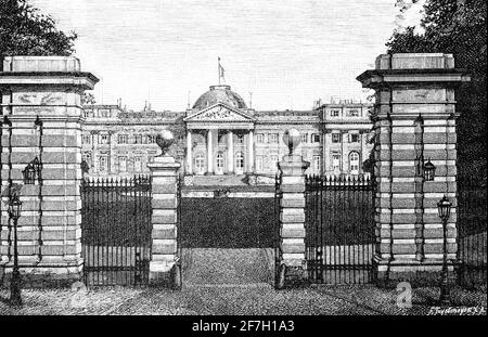 The Royal Palace, Palace of Laeken, the official residence of the King of the Belgians and the royal family,  capital city Brussels, Belgium, Europe Stock Photo