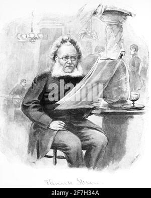 Henrik Ibsen, Christiania, Norway, Scandinavia,  Northern Europe, Stock Photo