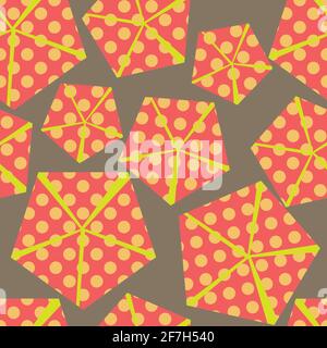 Geometric pentagon vector seamless pattern for wallpaper, textile , surface, fashion , background,tile, stationary, home decor, furnishing etc. Stock Vector