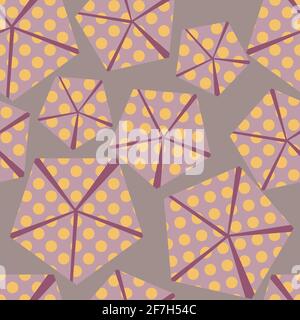 Geometric pentagon vector seamless pattern for wallpaper, textile , surface, fashion , background,tile, stationary, home decor, furnishing etc. Stock Vector