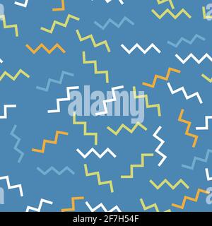 Geometric zigzag lines vector seamless pattern for wallpaper, textile , surface, fashion , background,tile, stationary, home decor, furnishing etc. Stock Vector