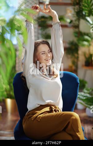 Elegant room interior with comfortable armchair and mirrors Stock Photo