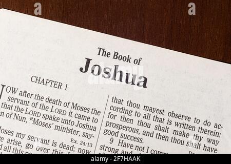 Old Testament, Book of Joshua Title Page from the King James Version of ...