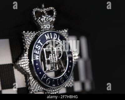 A West Midlands Police cap and badge. Stock Photo